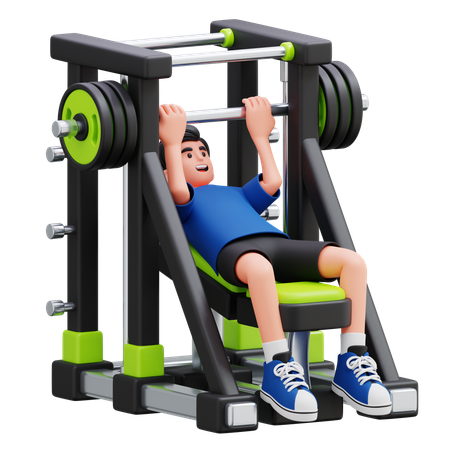 Children Doing Weightlifting Exercise  3D Icon
