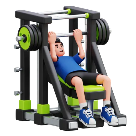 Children Doing Weightlifting Exercise  3D Illustration