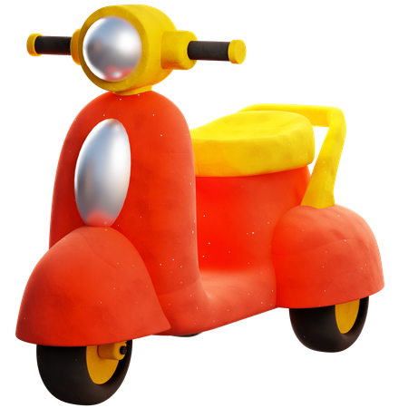 Children Motorbike  3D Icon