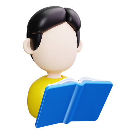 読書する子供たち  3D Icon