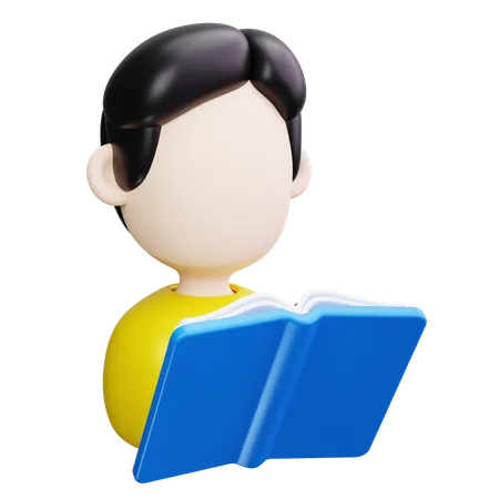 読書する子供たち  3D Icon