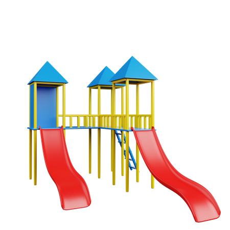 Children Slide  3D Illustration