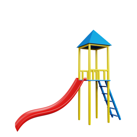 Children Slide  3D Illustration