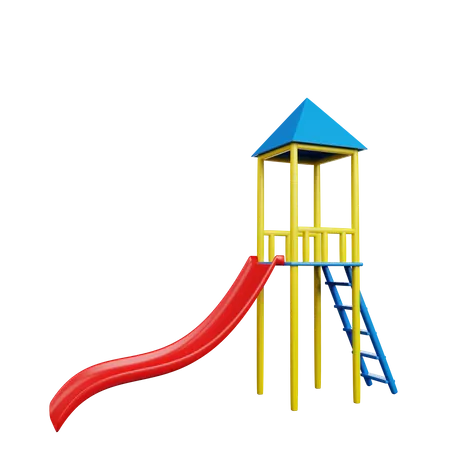 Children Slide  3D Illustration