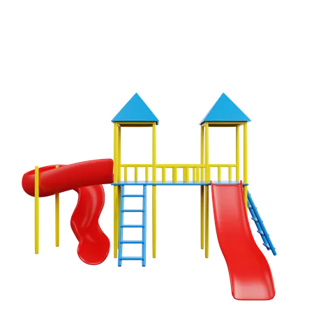 3 D Illustration Of Playground Child Area 3D Illustration