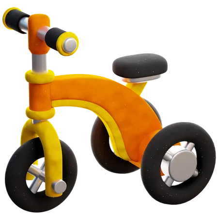 Childrens Bicycle For Playground 3D Icon