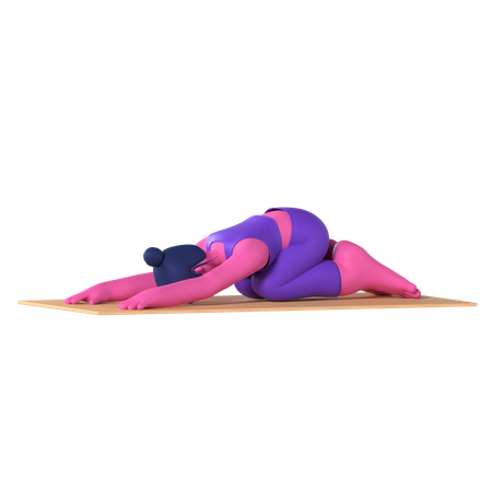 Child’s Pose  3D Icon