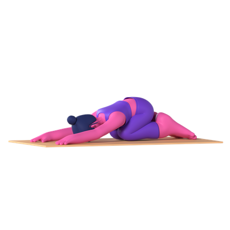 Child’s Pose  3D Icon