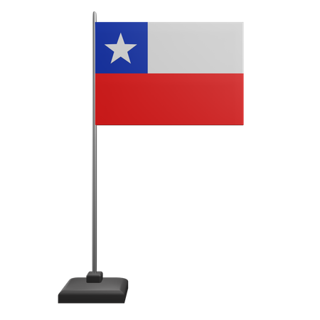 チリの国旗  3D Icon