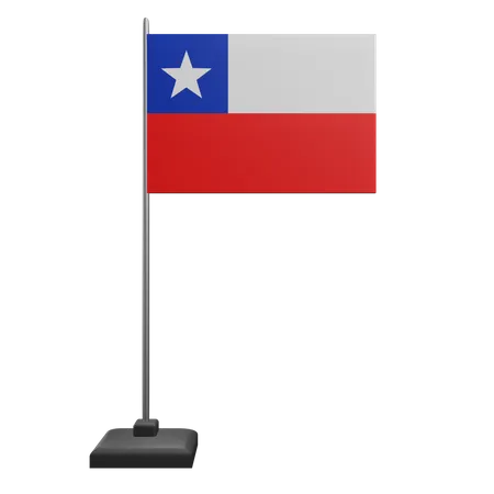 チリの国旗  3D Icon