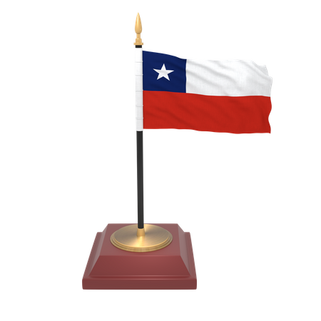 Chile flag  3D Icon