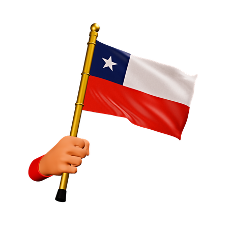 Chile-Flagge  3D Icon