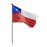 chile flag 3d logo