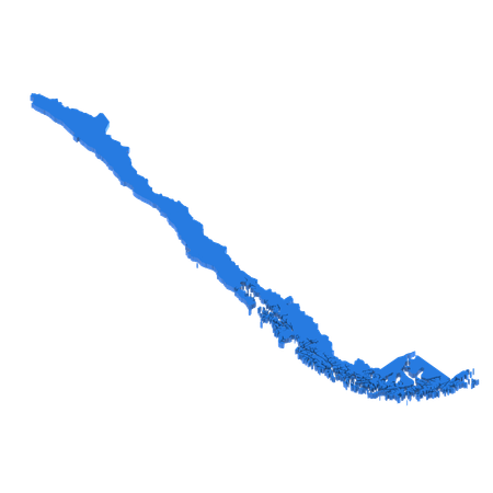 Chile Map  3D Icon