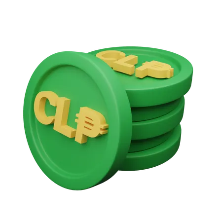 Chilean peso  3D Icon