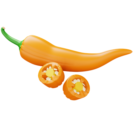 Chili gelb  3D Icon