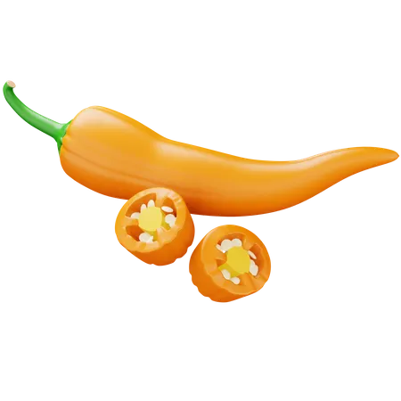 Chili gelb  3D Icon