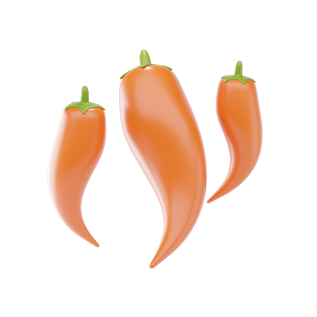 Chili Pepper 3D Icon