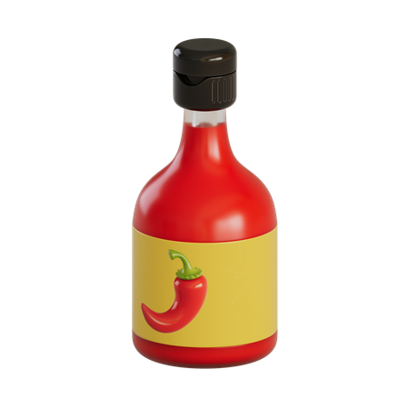 Chili Sauce 3D Illustration