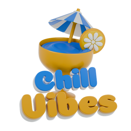 Chill Vibes  3D Sticker