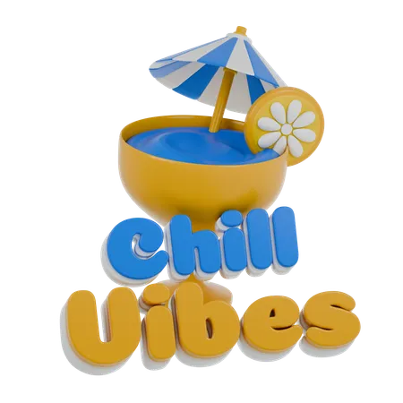 Chill Vibes  3D Sticker