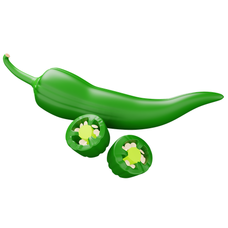 Chilli Green  3D Icon