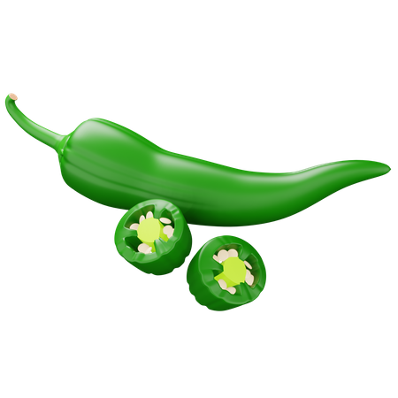 Chilli Green 3D Icon