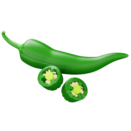 Chilli Green  3D Icon
