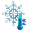 Chilly Winter Symbols Display Temperature