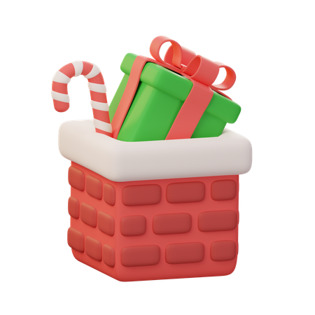 Chimenea de navidad  3D Icon