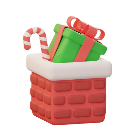 Chimenea de navidad  3D Icon