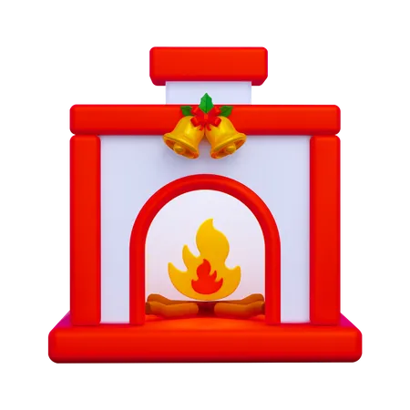 Chimenea de navidad  3D Icon