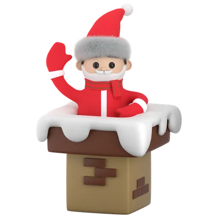 Chimenea sandaclaus  3D Icon