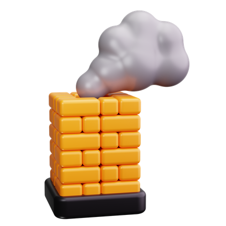 Chimney Smoke  3D Icon