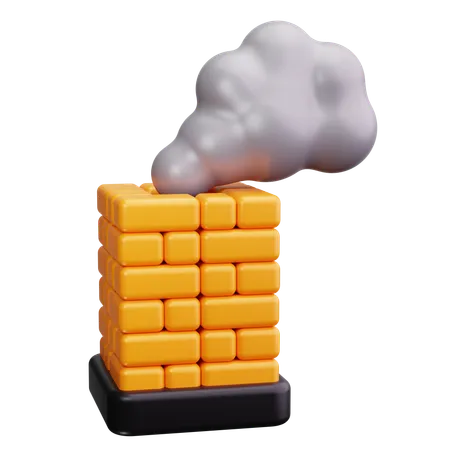 Chimney Smoke  3D Icon