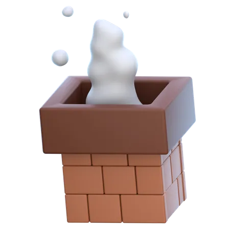 Chimney smoke  3D Icon