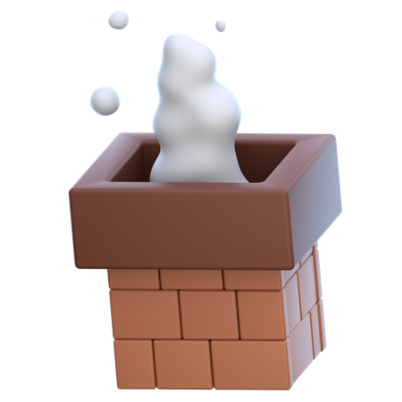 Chimney smoke  3D Icon
