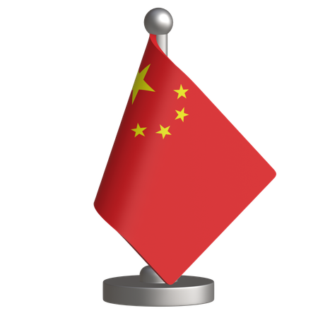 China Desk Flag  3D Icon