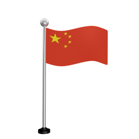 China Flag 3D Illustration