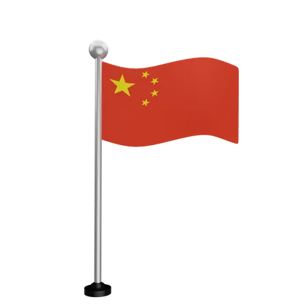China Flag  3D Illustration