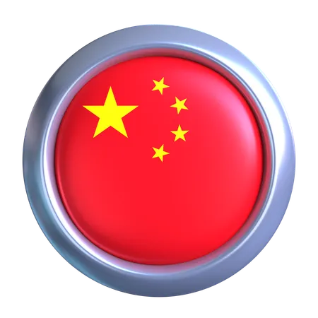 China Flag Emblem  3D Icon