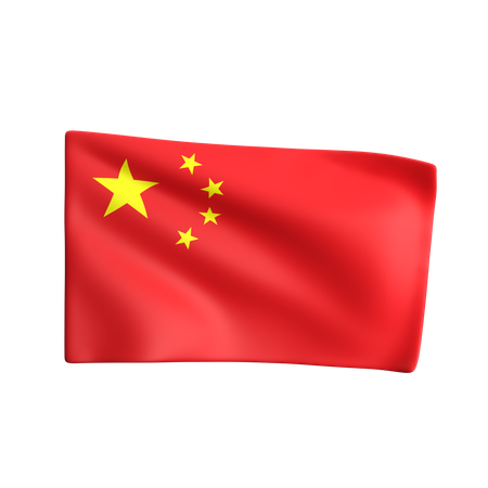 China-Flagge  3D Icon