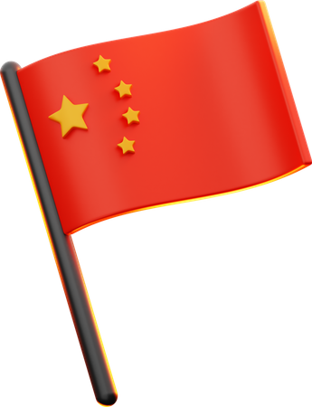 China-Flagge  3D Icon