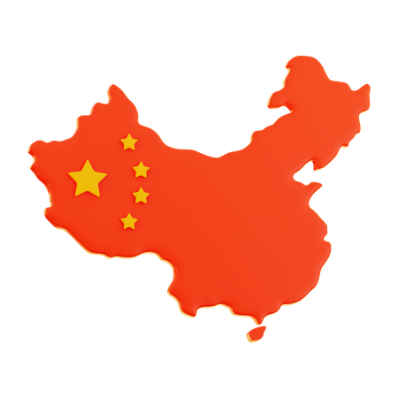 China Karte  3D Icon