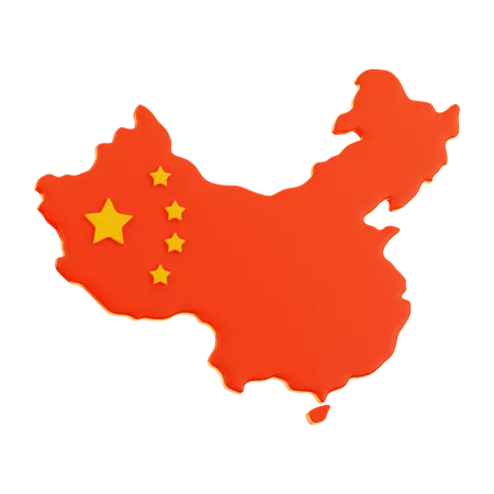China Karte  3D Icon