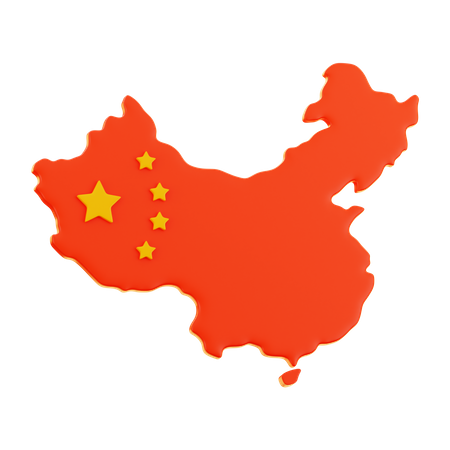 Mapa da china  3D Icon