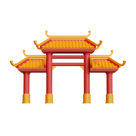 Portão de chinatown  3D Icon