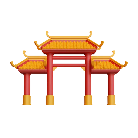 Portão de chinatown  3D Icon