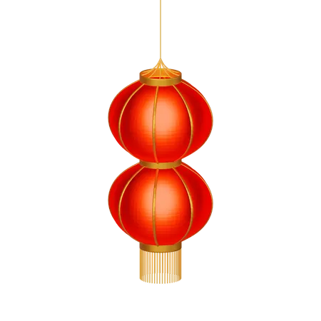 Lanterne du quartier chinois  3D Icon