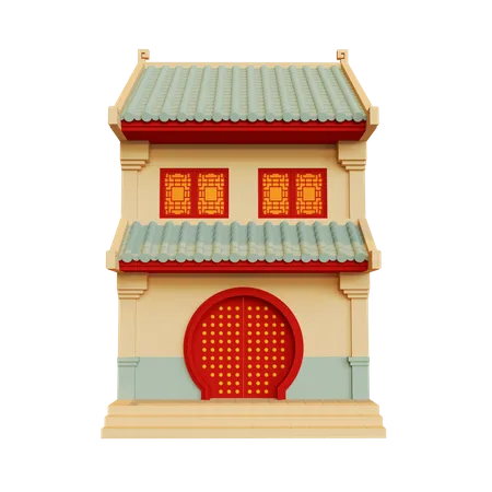 Chinatown Shophouse  3D Icon